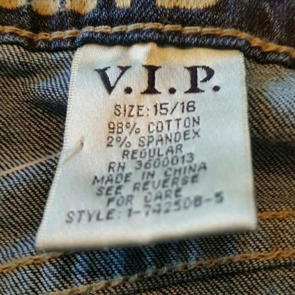 VIP Jeans Destroyed NEW with Tags 15 16 Dark C5 - Picture 5 of 7